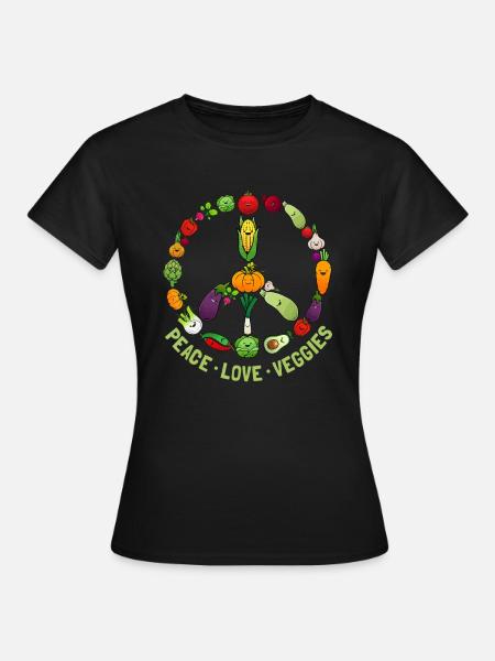 Drôle de cadeau végétarien Hommes Femmes Cool Vegan Veggiep - T-shirt Femme - noir