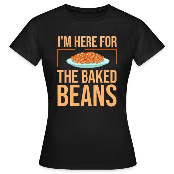 Gebackene Bohnen Lustige Bohnen aus der Dose - Frauen T-Shirt - Schwarz - Vorne - AI Model Female 172 dark (172cm)