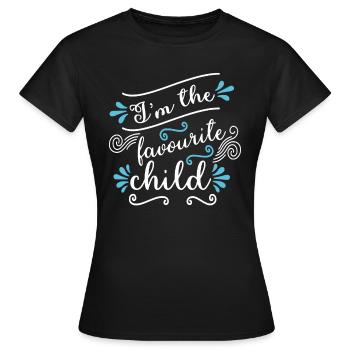 Ich bin das Lieblingskind Lustiger Witz Familien-Matching - Frauen T-Shirt - Schwarz - Vorne - AI Model Female 172 dark (172cm)