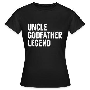 Homme Oncle Parrain Légende Drôle de cadeau pour une faveur - T-shirt Femme - noir - Devant - AI Model Female 172 dark (172cm)