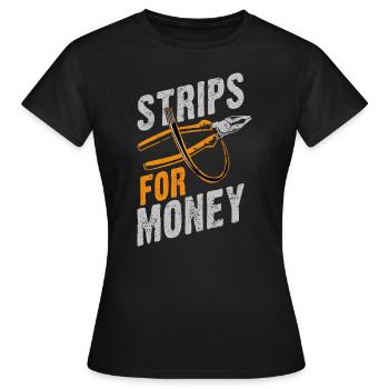 Powerline Elektrik Vatertag Elektriker Gif - Frauen T-Shirt - Schwarz - Vorne - AI Model Female 172 dark (172cm)