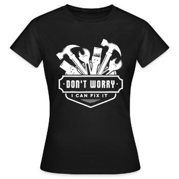 Handwerker Lustig Mach dir keine Sorgen, ich kann es reparieren Klempner El - Frauen T-Shirt - Schwarz - Vorne - AI Model Female 172 dark (172cm)