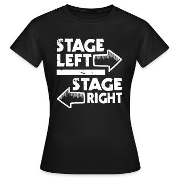Stage Left Stage Right - Actor Actress Theater Act - Women's T-Shirt - black - Front - AI Model Female 172 dark (172cm)