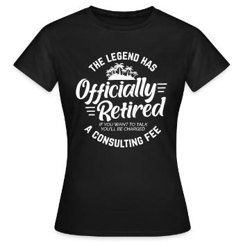 La légende a retiré les frais de consultation pour les anciens combattants - T-shirt Femme - noir - Devant - AI Model Female 172 dark (172cm)