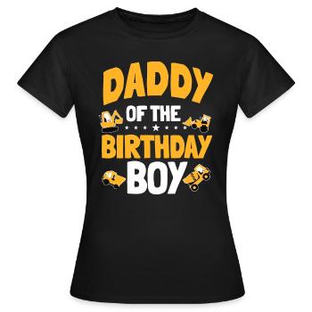 Papa des Geburtstagskindes Bauarbeiters Bday - Frauen T-Shirt - Schwarz - Vorne - AI Model Female 172 dark (172cm)