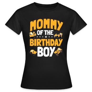 Mama des Geburtstagskindes Bauarbeiters Bday - Frauen T-Shirt - Schwarz - Vorne - AI Model Female 172 dark (172cm)