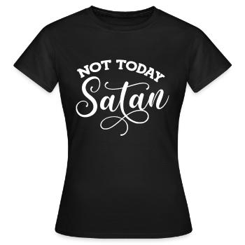 Heute nicht Satan Frauen Männer Plus Size Classic 70er 80 - Frauen T-Shirt - Schwarz - Vorne - AI Model Female 172 dark (172cm)