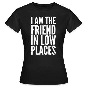 Ich Bin Der Freund In Niedrigen OrtenFamilieWelpenHundebeste f - Frauen T-Shirt - Schwarz - Vorne - AI Model Female 172 dark (172cm)