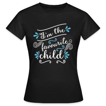 Ich bin das Lieblingskind Lustiger Witz Familie Matching - Frauen T-Shirt - Schwarz - Vorne - AI Model Female 172 dark (172cm)