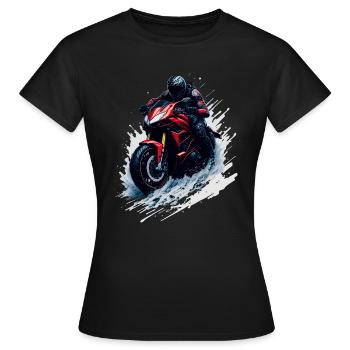Moto sport - T-shirt Femme - noir - Devant - AI Model Female 172 dark (172cm)