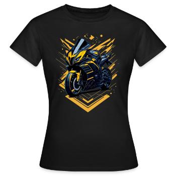 Sportmotorrad-Illustration - Frauen T-Shirt - Schwarz - Vorne - AI Model Female 172 dark (172cm)