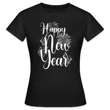 New Years Eve 2023 Celebration Party Gift Happy Ne - Women's T-Shirt - black - Front - AI Model Female 172 dark (172cm)