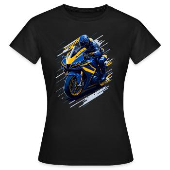 Moto sport - T-shirt Femme - noir - Devant - AI Model Female 172 dark (172cm)