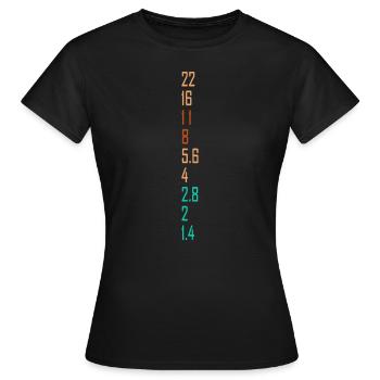 Photographer Gift for Photography Lover Aperture C - Women's T-Shirt - black - Front - AI Model Female 172 dark (172cm)