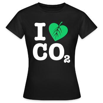 I Love CO2 | For Earth Day - Women's T-Shirt - black - Front - AI Model Female 172 dark (172cm)