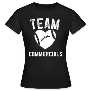 Je suis juste ici pour les publicités Football féminin - T-shirt Femme - noir - Devant - AI Model Female 172 dark (172cm)