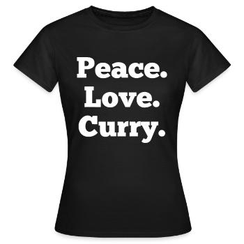 Lustiger Curry-Liebhaber Indisches Essen Feinschmecker-Geschenk - Frauen T-Shirt - Schwarz - Vorne - AI Model Female 172 dark (172cm)