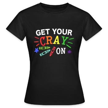 Mettez votre Cray sur la rentrée - T-shirt Femme - noir - Devant - AI Model Female 172 dark (172cm)