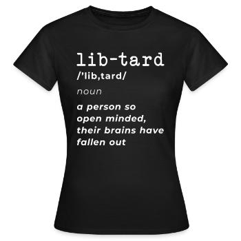 Lib-Definition Lustig Anti-Liberal Konservativ - Frauen T-Shirt - Schwarz - Vorne - AI Model Female 172 dark (172cm)