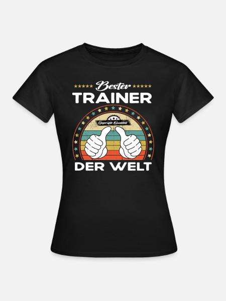 Bester trainer der Welt - Frauen T-Shirt - Schwarz