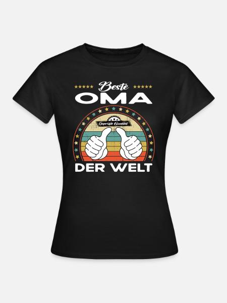 Beste oma der Welt - Frauen T-Shirt - Schwarz