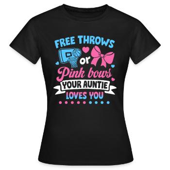 Freiwürfe oder rosa Schleifen Tante liebt dich Baby - Frauen T-Shirt - Schwarz - Vorne - AI Model Female 172 dark (172cm)