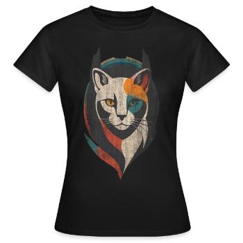 For Cat Fans Cat Art - Women's T-Shirt - black - Front - AI Model Female 172 dark (172cm)