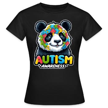Autism Awareness puzzles piece - Frauen T-Shirt - Schwarz - Vorne - AI Model Female 172 dark (172cm)