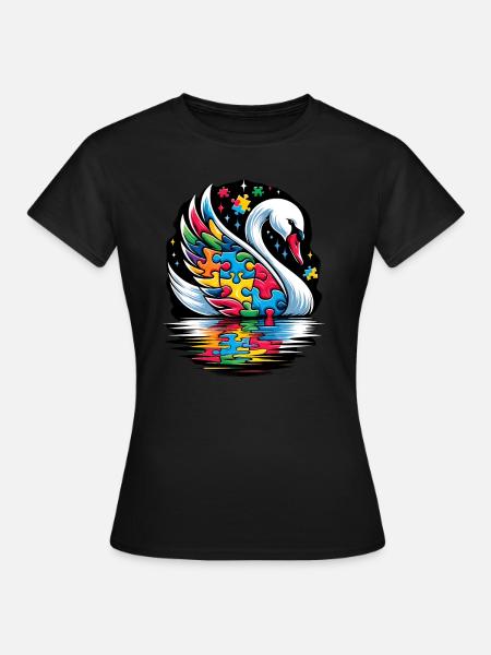 Autism Awareness puzzles piece - Frauen T-Shirt - Schwarz