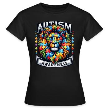Autism Awareness puzzles piece - Frauen T-Shirt - Schwarz - Vorne - AI Model Female 172 dark (172cm)