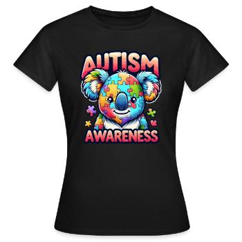 Autism Awareness puzzles piece - Frauen T-Shirt - Schwarz - Vorne - AI Model Female 172 dark (172cm)