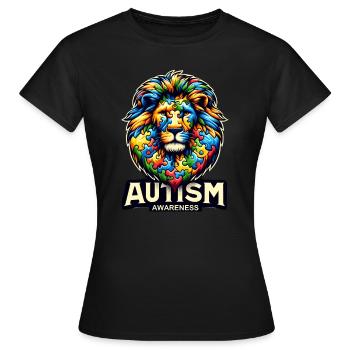 Autism Awareness puzzles piece - Frauen T-Shirt - Schwarz - Vorne - AI Model Female 172 dark (172cm)