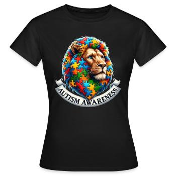 Autism Awareness puzzles piece - Frauen T-Shirt - Schwarz - Vorne - AI Model Female 172 dark (172cm)