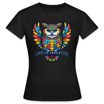 Autism Awareness puzzles piece - Frauen T-Shirt - Schwarz - Vorne - AI Model Female 172 dark (172cm)