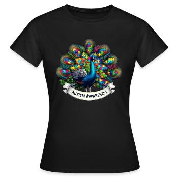 Autism Awareness puzzles piece - Frauen T-Shirt - Schwarz - Vorne - AI Model Female 172 dark (172cm)