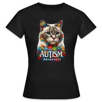 Autism Awareness puzzles piece - Frauen T-Shirt - Schwarz - Vorne - AI Model Female 172 dark (172cm)