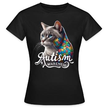 Autism Awareness puzzles piece - Frauen T-Shirt - Schwarz - Vorne - AI Model Female 172 dark (172cm)
