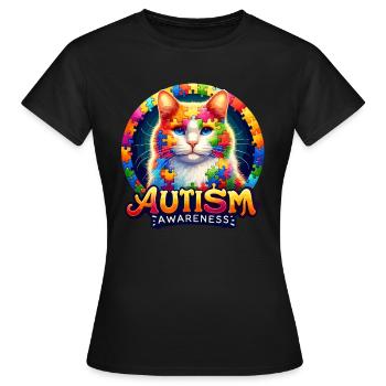 Autism Awareness puzzles piece - Frauen T-Shirt - Schwarz - Vorne - AI Model Female 172 dark (172cm)
