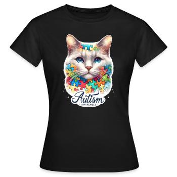 Autism Awareness puzzles piece - Frauen T-Shirt - Schwarz - Vorne - AI Model Female 172 dark (172cm)