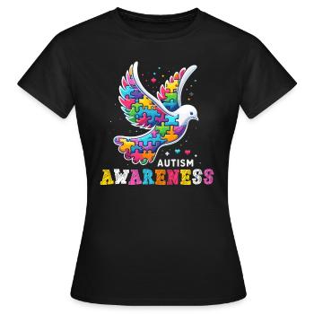 Autism Awareness puzzles piece - Frauen T-Shirt - Schwarz - Vorne - AI Model Female 172 dark (172cm)