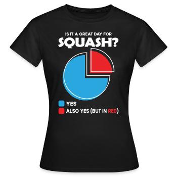 Est-ce un grand jour pour le squash ? - T-shirt Femme - noir - Devant - AI Model Female 172 dark (172cm)