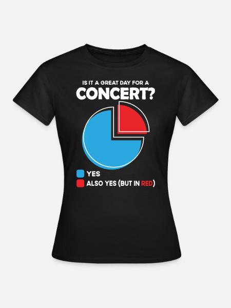Is it a great Day for concert - Frauen T-Shirt - Schwarz