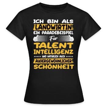farmer a prime example of talent - Women's T-Shirt - black - Front - AI Model Female 172 dark (172cm)
