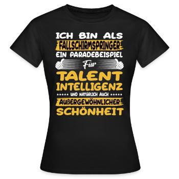 Les parachutistes en sont un excellent exemple - T-shirt Femme - noir - Devant - AI Model Female 172 dark (172cm)