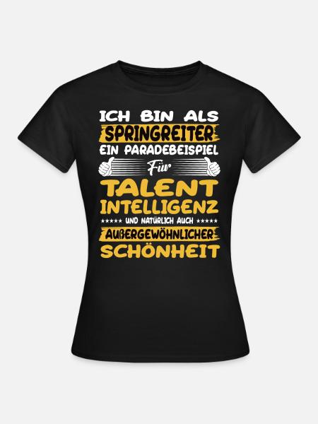 Springreiter ein Paradebeispiel Springreiten - Frauen T-Shirt - Schwarz