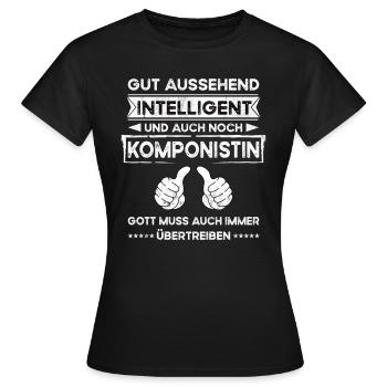 Compositeur Beau Intelligent - T-shirt Femme - noir - Devant - AI Model Female 172 dark (172cm)