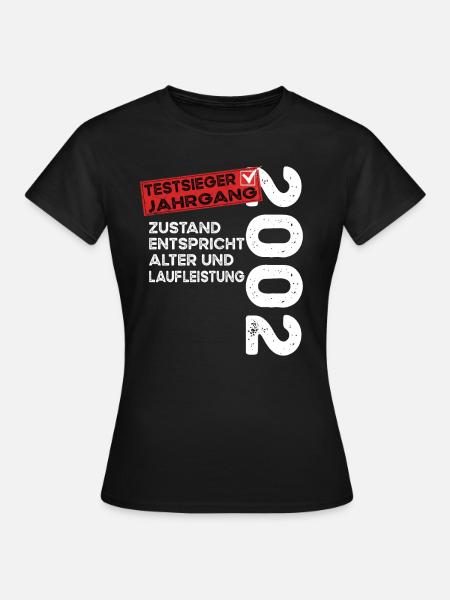 22 Jahre Geburtstag Testsieger Jahrgang 2002 - Frauen T-Shirt - Schwarz