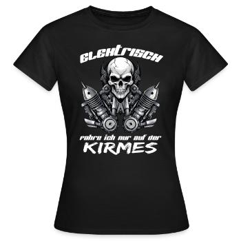 Anti Elektroauto Verbrenner Autoliebhaber Motor - Frauen T-Shirt - Schwarz - Vorne - AI Model Female 172 dark (172cm)