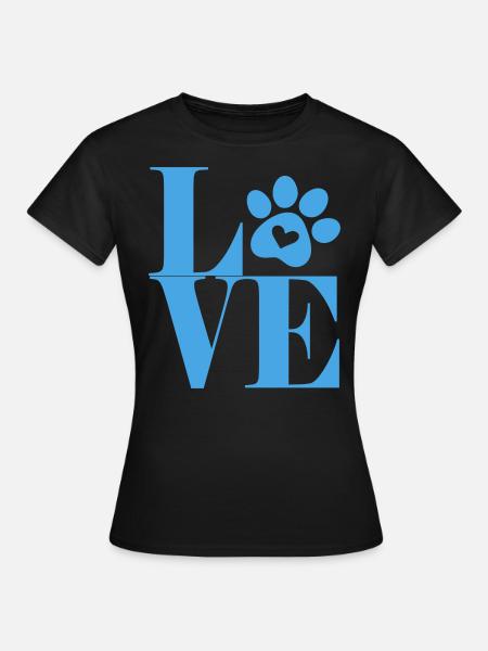 Hundeliebe - Frauen T-Shirt - Schwarz