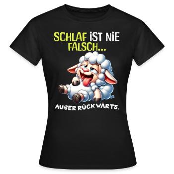 Bin Müde Faul Lustige Schlafanzug Morgenmuffel - Frauen T-Shirt - Schwarz - Vorne - AI Model Female 172 dark (172cm)